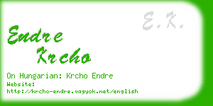 endre krcho business card